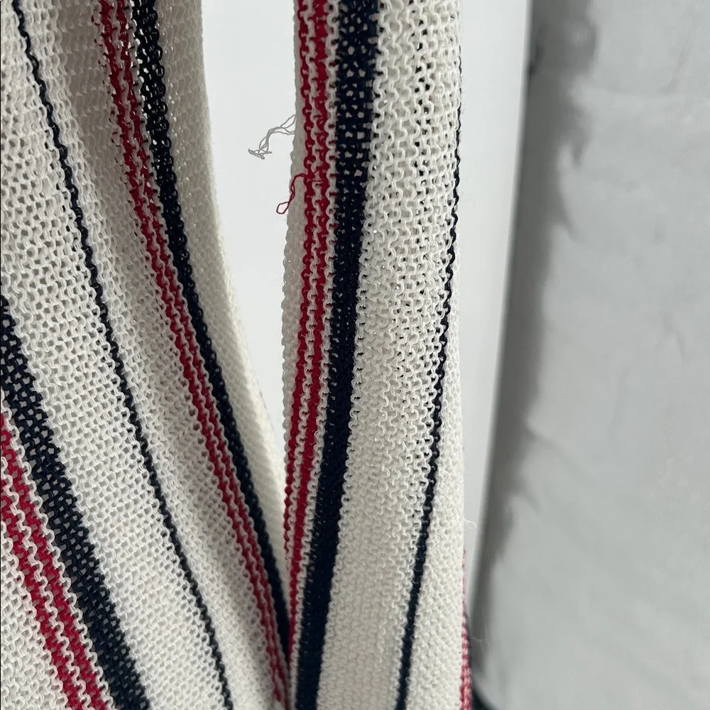 Lost + Wander Striped Knit Duster Cardigan Cream Red Blue XS S Women Boho - Picture 10 of 10